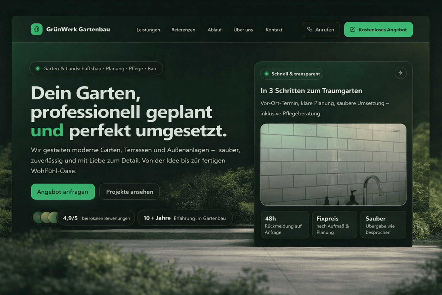 Dienstleisterwebsite – HG Digital Solutions